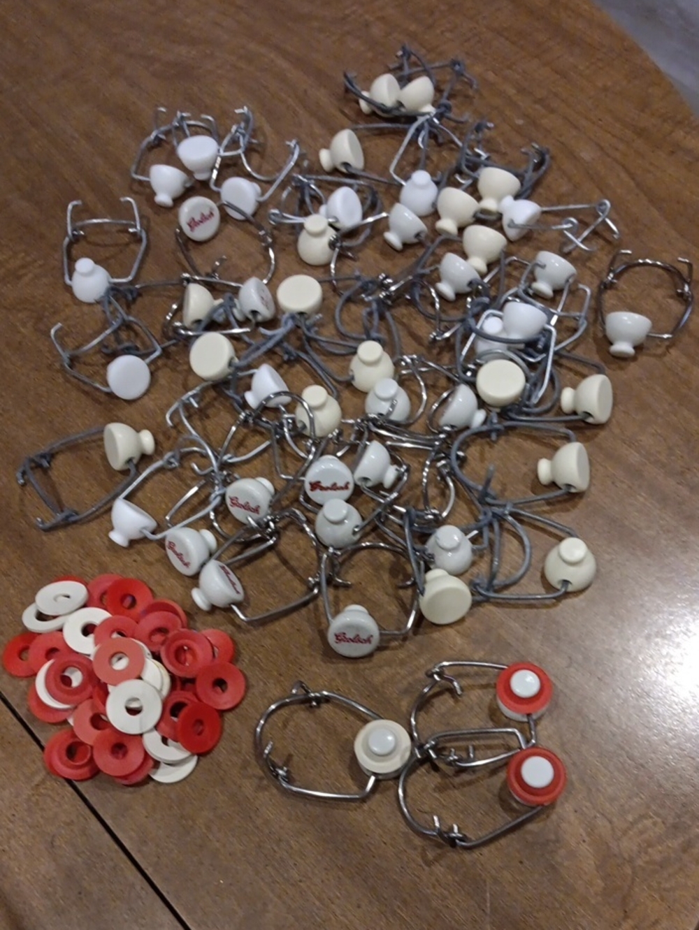 Assorted White and Cream Bottle Stopper Clips - Replacement Accessories